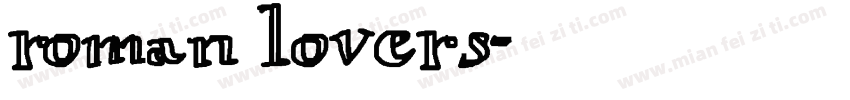 roman lovers字体转换